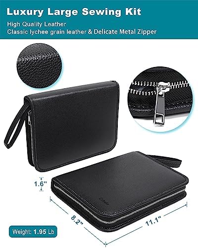 Cebelo Large Sewing Kit for Adults: 2-Year Supply for Home Mending (Black) - Image 4