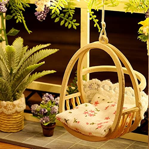 CUTEROOM DIY Miniature House Kit - Mini Craft Rooms for Adults with LED Lights, Realistic Mini Dollhouse Kit Building Model Kit, Creative Home Decor Gift- Warm Moment - Image 4
