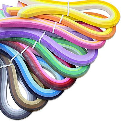 Zorfeter Multi-Color Quilling Paper Strips Kits, 7mm Width, 15" Length by Zorfeter
