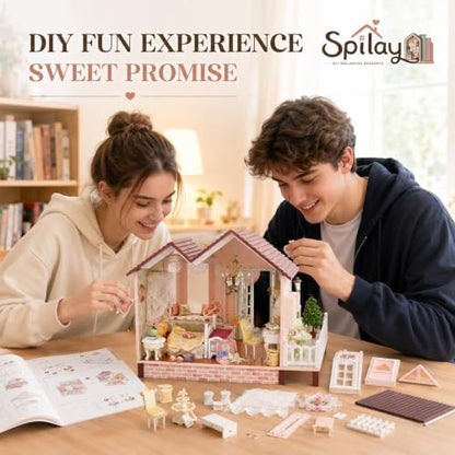 Spilay DIY Miniature House Kit for Adults, Miniature Dollhouse Kit - Image 5