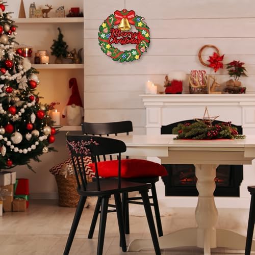 Sereliy 24 Pcs Christmas Coloring Wreath Crafts, Color Your Own Christmas Crafts, DIY Paper Xmas Wreath for Classroom Activities, Games. (Bell) - Image 5