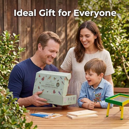 DIY Bird Feeder Kit for Kids and Adults, Wooden Picnic Table Hanging Bird Feeder Craft Kit with Paints, Brushes for Backyard Garden Bird Watching - Image 7