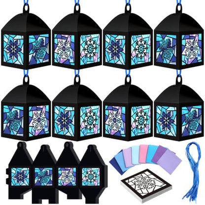 Maitys 16 Sets Winter Snowflake Paper Lantern Suncatcher Craft Kits by Maitys