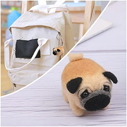 QMNNMA Needle Felting Kits for Beginners, Pug Wool Felting Kit - Image 5