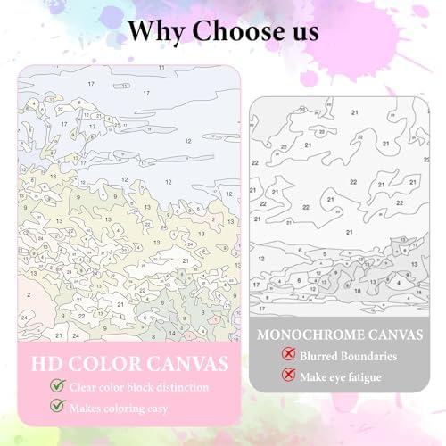 Dawnsphere Flowers Paint by Numbers Kit for Adults Without Frame 16x20 in - Image 5
