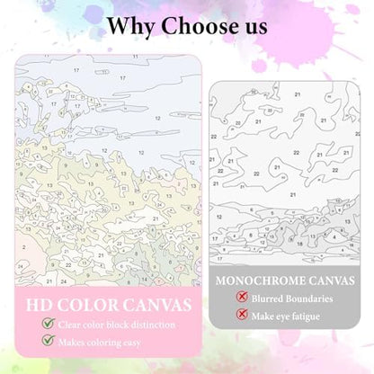 Dawnsphere Flowers Paint by Numbers Kit for Adults Without Frame 16x20 in - Image 5