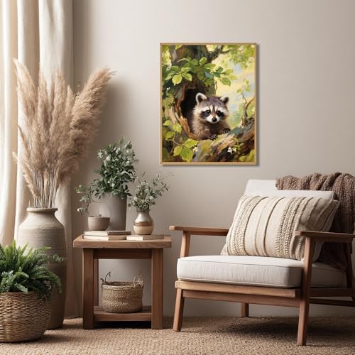 Reivworl Raccoon Paint by Numbers Kit for Adults, Raccoon Paint by Number for Adult, Painting by Number Kits for Gifts and Wall Decor 16x20Inch - Image 2