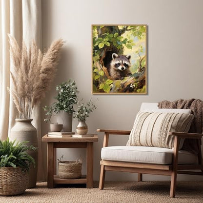 Reivworl Raccoon Paint by Numbers Kit for Adults, Raccoon Paint by Number for Adult, Painting by Number Kits for Gifts and Wall Decor 16x20Inch - Image 2