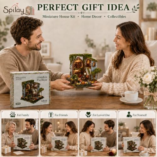 Spilay DIY Miniature House Kit for Adults, Garden Dollhouse Building Kit - Image 6