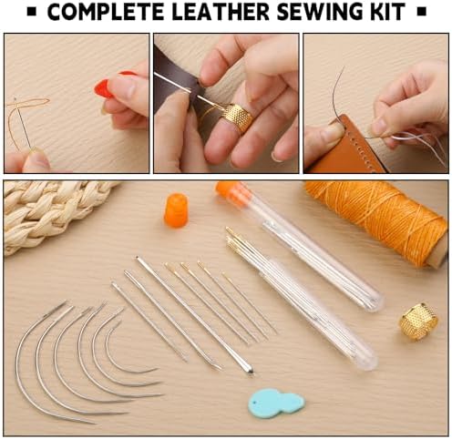 Upholstery Repair Kit, 71 Pcs Heavy Duty Sewing Kit, Leather Stitching Kit - Image 6