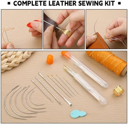 Upholstery Repair Kit, 71 Pcs Heavy Duty Sewing Kit, Leather Stitching Kit - Image 6