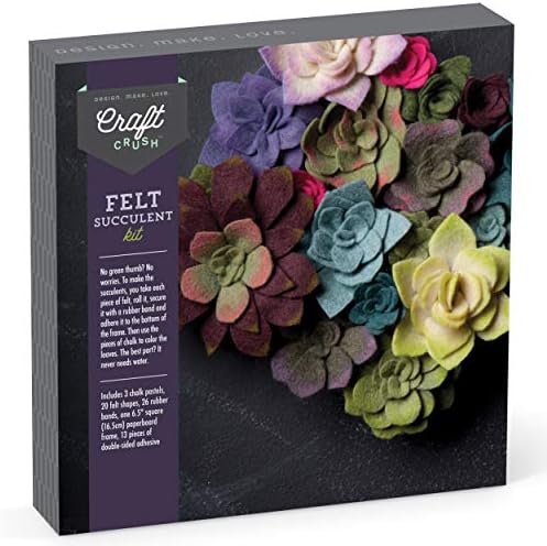 Craft Crush — Felt Succulents Craft Kit — Display Kit — Fun & Easy — Ages 13+, Small by CraftCrush