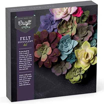 Craft Crush — Felt Succulents Craft Kit — Display Kit — Fun & Easy — Ages 13+, Small by CraftCrush