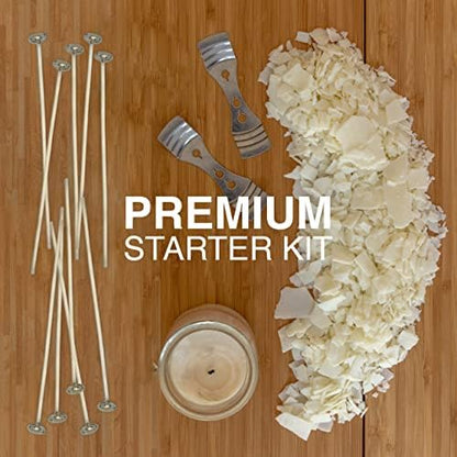 Oraganix Natural Soy Wax DIY Candle Making Kit and Candle Making Supplies - 2 lbs Premium Soy Candle Wax, 10 6-Inch Pre-Waxed Candle Wicks, 2 Metal Centering Devices - Candle Making Kit for Adults - Image 2