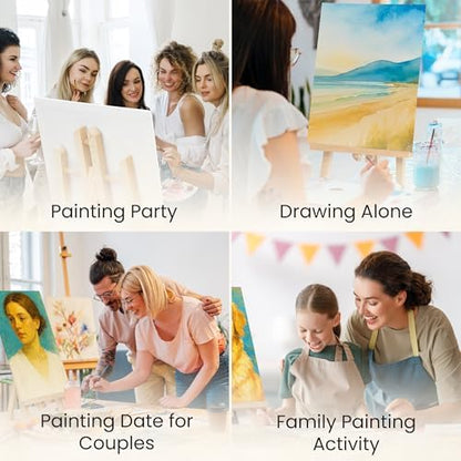 4 Painting Kits for Couples' Date Night, Sip and Paint Kit for Adults - Image 6