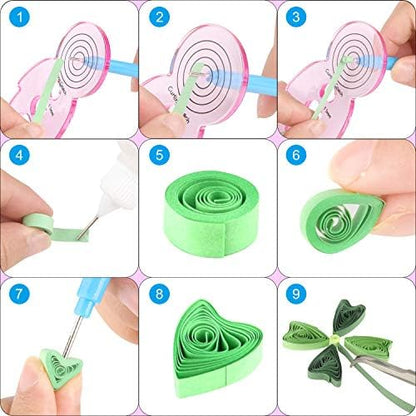 TUPARKA 15 PCS Paper Quilling Kits with 29 Colors 600 Strips Quilling Paper DIY Design Drawing Handcraft Tool - Image 6