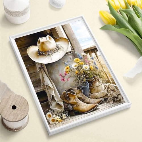 Diamond Art Kits for Adults, Rustic Boots Diamond Painting Kits for Adults - Image 2