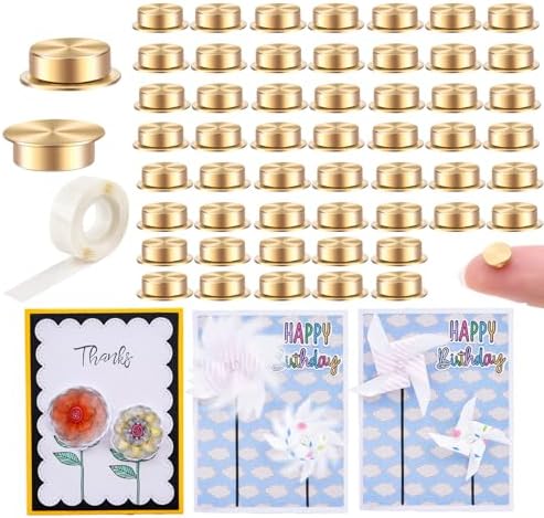 50Pcs Mini Metal Rotating Bearings for DIY Handmade Crafts Paper Cards Scrapbooking DIY Greeting Cards 360°Rotation Smooth Spin Mechanism Spinner for Jewelry Making Nail Decoration by BAOFALI