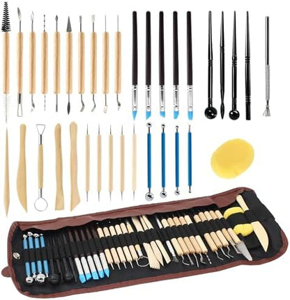 SHRJ 36Pcs Clay Tools Kit for Pottery Sculpting Carving Modeling by SHRJ
