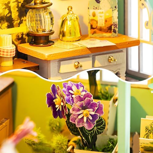 DIY Miniature House Kit, Mini House Building kit for Adults, Flower Garden - Image 5