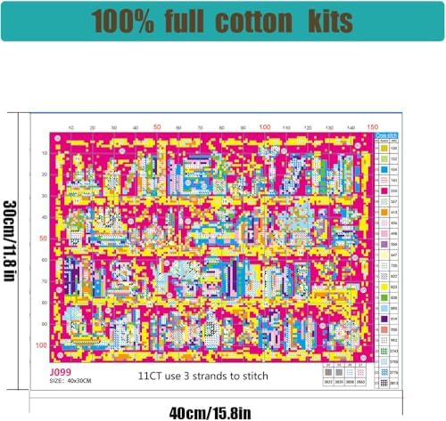 WUSARPLY Bookshelf Stamped Cross Stitch Kits for Beginners Adults - Image 6