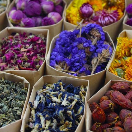 50 Packs Set - Dry Flower Craft Set, Dried Flowers, Dried Plants, Roses, Jasmine, Peonies, Lavender, Forget-me-nots, Witchcraft Kit, Resin Jewelry Making, DIY Candles, Seasonal Decorations - Image 6
