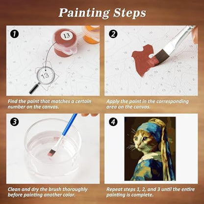 NiArt Paint by Numbers Kit for Adults Beginners, Canvas 16x20 Unframed - Image 6