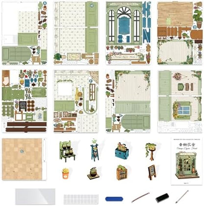 Fsolis Book Nook Kit DIY Miniature House (Champs-Élysées Florist) - Image 6