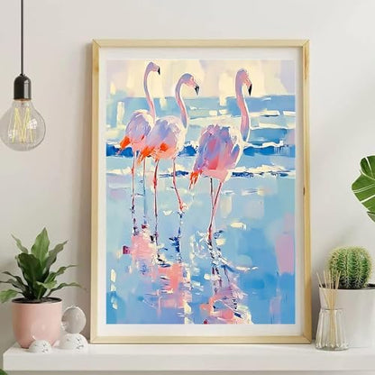 NDNXYXGS Paint by Numbers Kits for Adults,Animals DIY Painting Kit on Canvas,Flamingo Color by Numbers,Large Adult Paint by Number for Wall Decor and Gifts (Crane) - Image 2