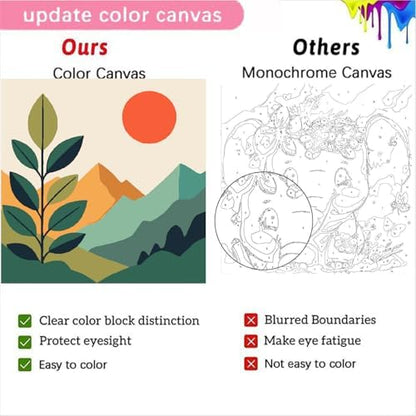 4 Pack Framed Paint by Numbers Kit for Kids & Adults Beginners, Easy Sunset Landscape Paint by Numbers Kits with Canvas Paints Brushes, Acrylic Oil Painting Arts and Crafts for Wall Decor 8 x 8 Inch - Image 7