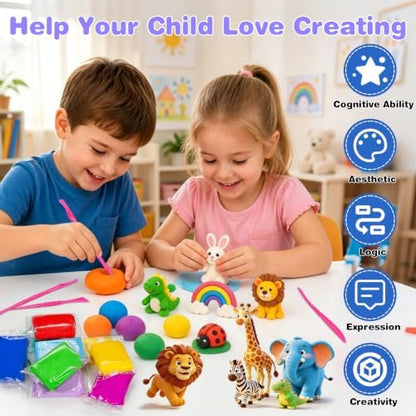 EDIFON Air Dry Clay, 24 Colors Foam Magic Modeling Clay for Kids DIY Crafts - Image 5