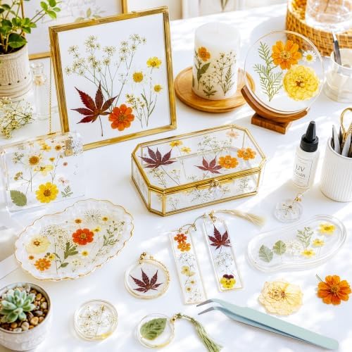 Resiner Dried Flowers for Crafts, 100Pcs Vintage Pressed Flowers - Image 6
