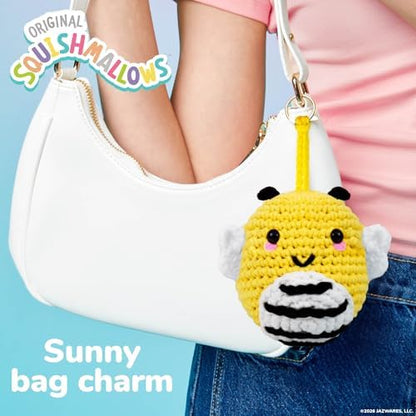 Original Squishmallows™ Crochet Kit – Sunny Bag Charm, Bumblebee Crochet Kit for Beginners with Yarn, Starter Hooks, Step-by-Step Tutorials, DIY Craft, Great Teen Gifts - Image 2