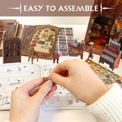 CRIOLPO Dollhouses Book Nook Kits - DIY Miniature Kit for Adults Teens - Image 6