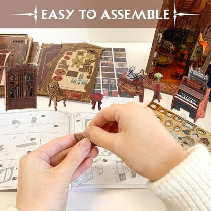 CRIOLPO Dollhouses Book Nook Kits - DIY Miniature Kit for Adults Teens - Image 6