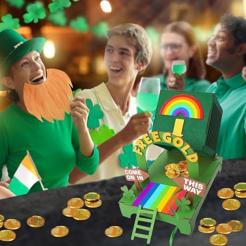Gonoce St. Patrick's Day Decorations Leprechaun Trap Kit, Wooden St. Patrick's Day DIY Toys for Class, Irish Themed Leprechaun Trap Decorations - Image 3