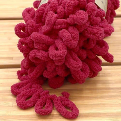JubileeYarn Fun Finger Loops Yarn - Sangre - 4 Skeins - Image 3