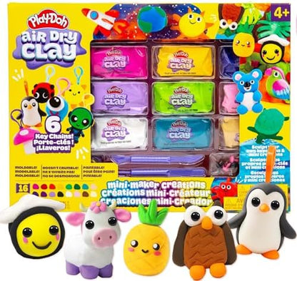 Play-Doh Air Dry Clay Mini Maker Creations, Makes 6 Keychains by Play-Doh