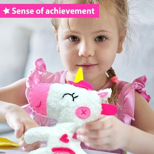KRAFUN Unicorn Sewing Kit for Kids Ages 8-12 | No Scissors - Image 4