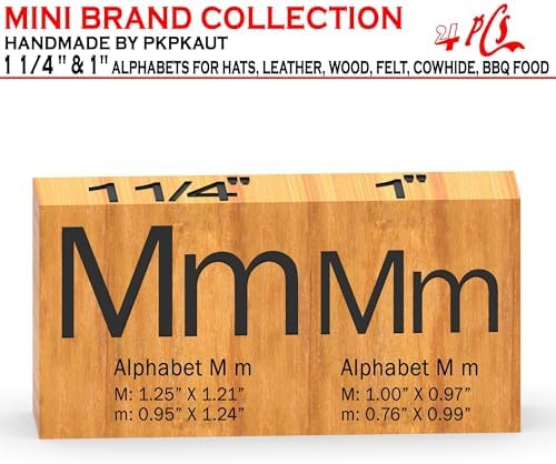 4Pcs Letters Branding Iron for Wood, Leather Branding Stamp (M m) - Image 2