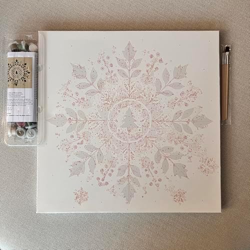 ColourMost's Original Paint by Numbers Kits-Serenity Mandalas #02 (16"x16" / 40x40cm) Includes Paints, Canvas, and Brushes, Perfect for Beginners and Advanced Painters (Unframed Canvas) - Image 2