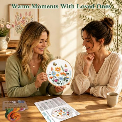 Louise Maelys Floral Butterfly Embroidery Kit for Beginners, DIY Craft - Image 6