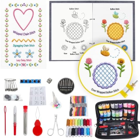 PONYJILYNG Embroidery Stitch Book Kit, Beginners, Patterns, Practice, DIY by Unknown