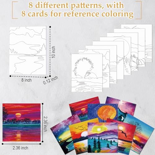Cholemy 36 Pcs Paint and Sip Kit Gift for Adults 8''x10'',Mountain - Image 4