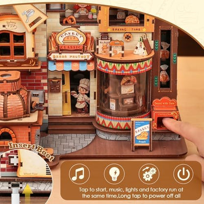 3D Wooden Puzzle for Adults, 576 Pcs Kinetic Mechanical Model Bread Factory - Image 3