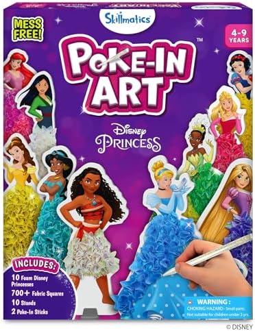 Skillmatics Poke-in Art – Disney Princesses, Wood Craft Kit, Gift for Kids by Disney