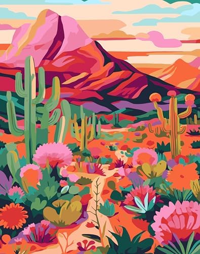 Meothan Paint by Numbers Kit for Adults Beginner 16x20 inch (Without Frame) by MeothanDiamondPainting