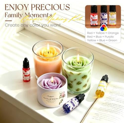 Fanyajoo Candle Making Kit,Candle Making Kit for Adults & Beginners–1200g Soy Wax，Digital Wax Melting Pot, Floral Candle Molds, Gift Boxes,Complete DIY Set，Perfect for Home Crafts & Giftin - Image 5