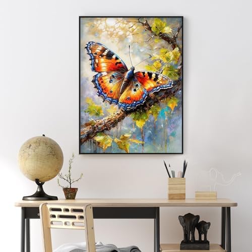 Yezavesu Butterfly Framed Paint by Numbers Kit for Adults Beginner - Image 2