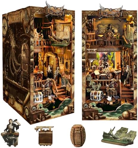 Spilay Book Nook Kit for Adults, Vintage DIY Miniature House Kit by SpilayDIYDollhouseMiniature